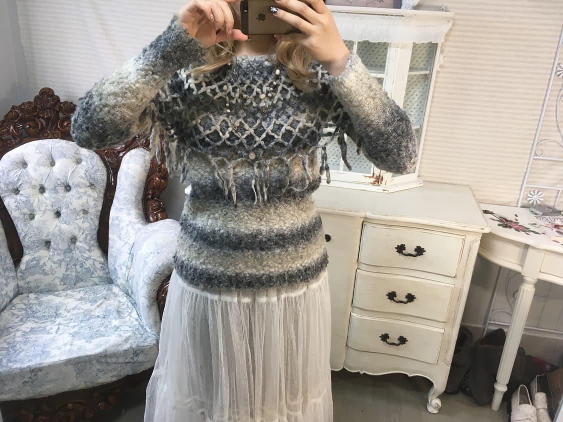 빈티지 히피페어리 그런지 글리터 니트 상품이미지3