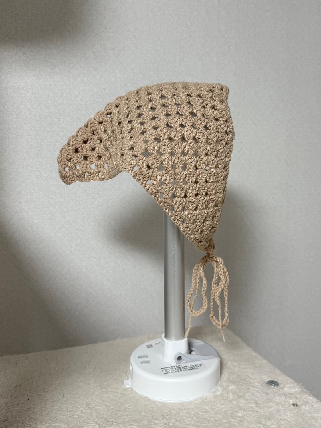 베이지 와플 헤어커치프(두건) 상품이미지1