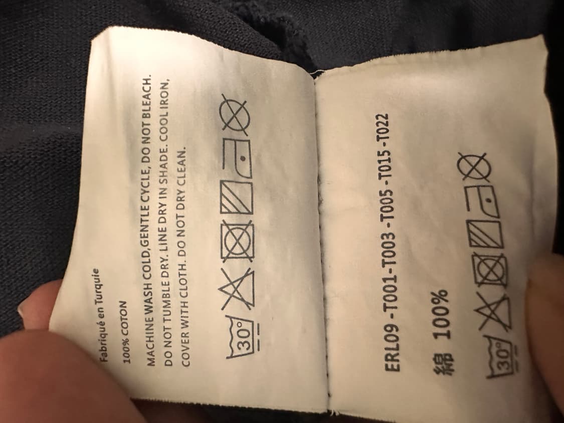 [S] ERL 이알엘 더블 슬리브 폴로 티셔츠 블랙 상품이미지6