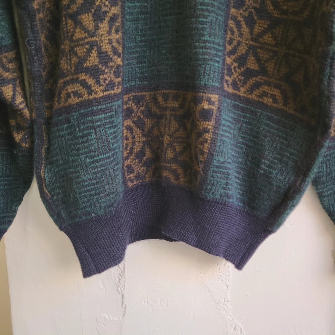 UomoKOSUGI 패턴 울 카라니트 L사이즈 상품이미지5