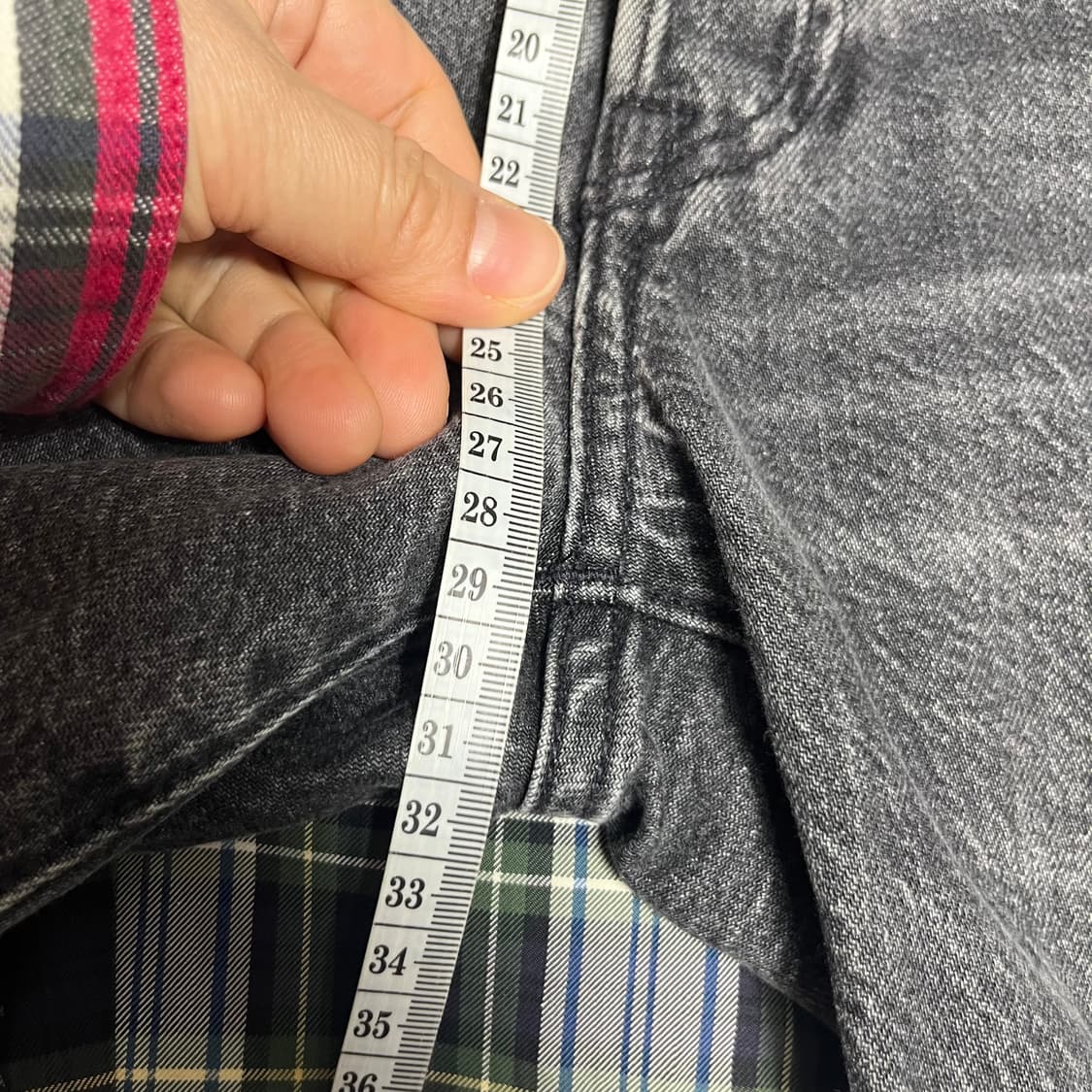 리바이스 501 블랙 데님 반바지 32 상품이미지6