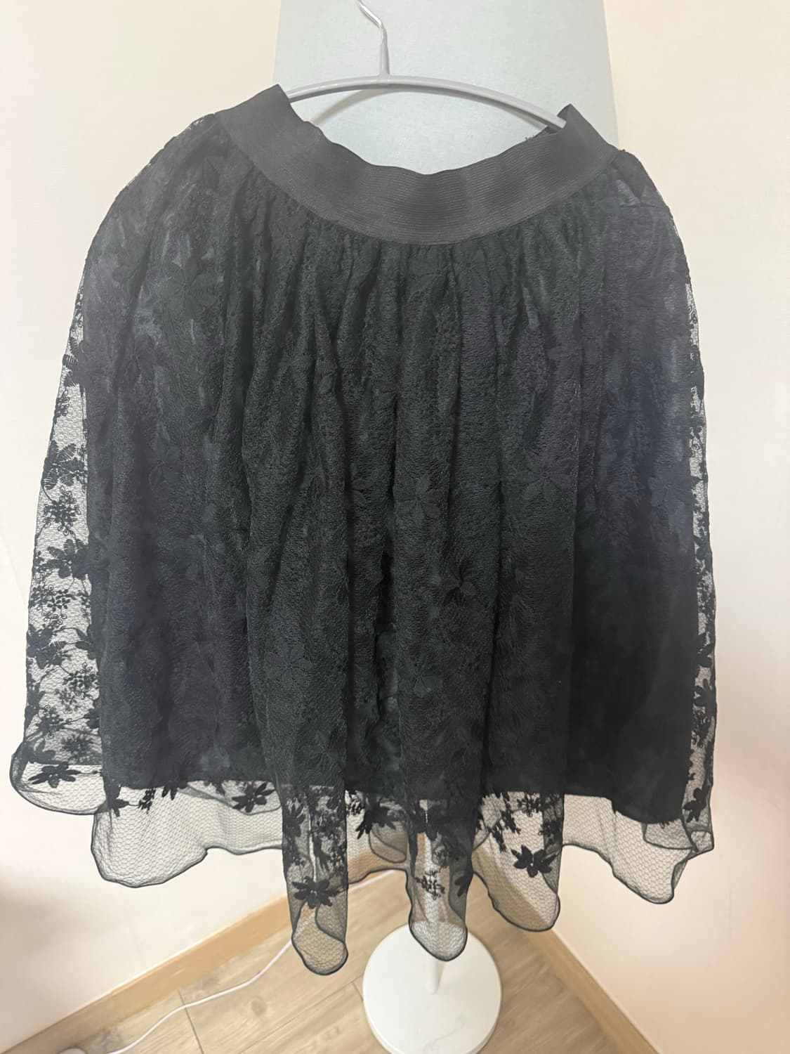 블랙 레이어드 스커트 상품이미지2