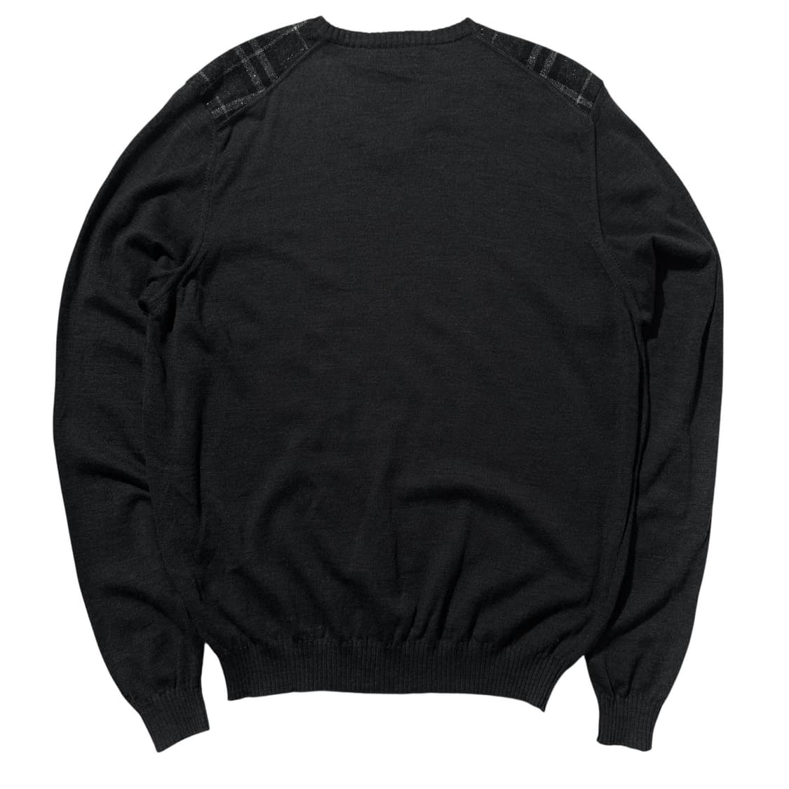 버버리 체크 숄더 메리노울 V넥 니트 상품이미지2