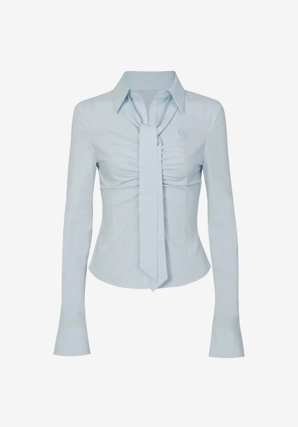 페인오어플레져 비비안 스카프 셔츠 블루s 상품이미지1