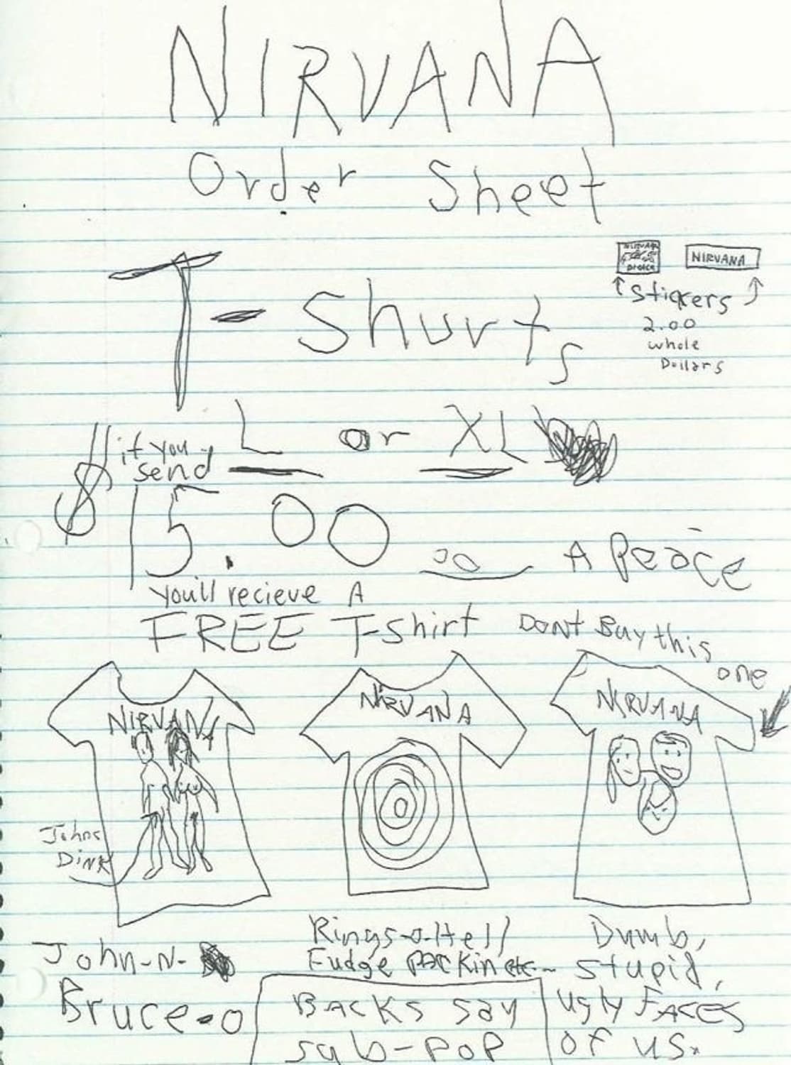 90‘s 너바나 빈티지 밴드티셔츠 상품이미지5