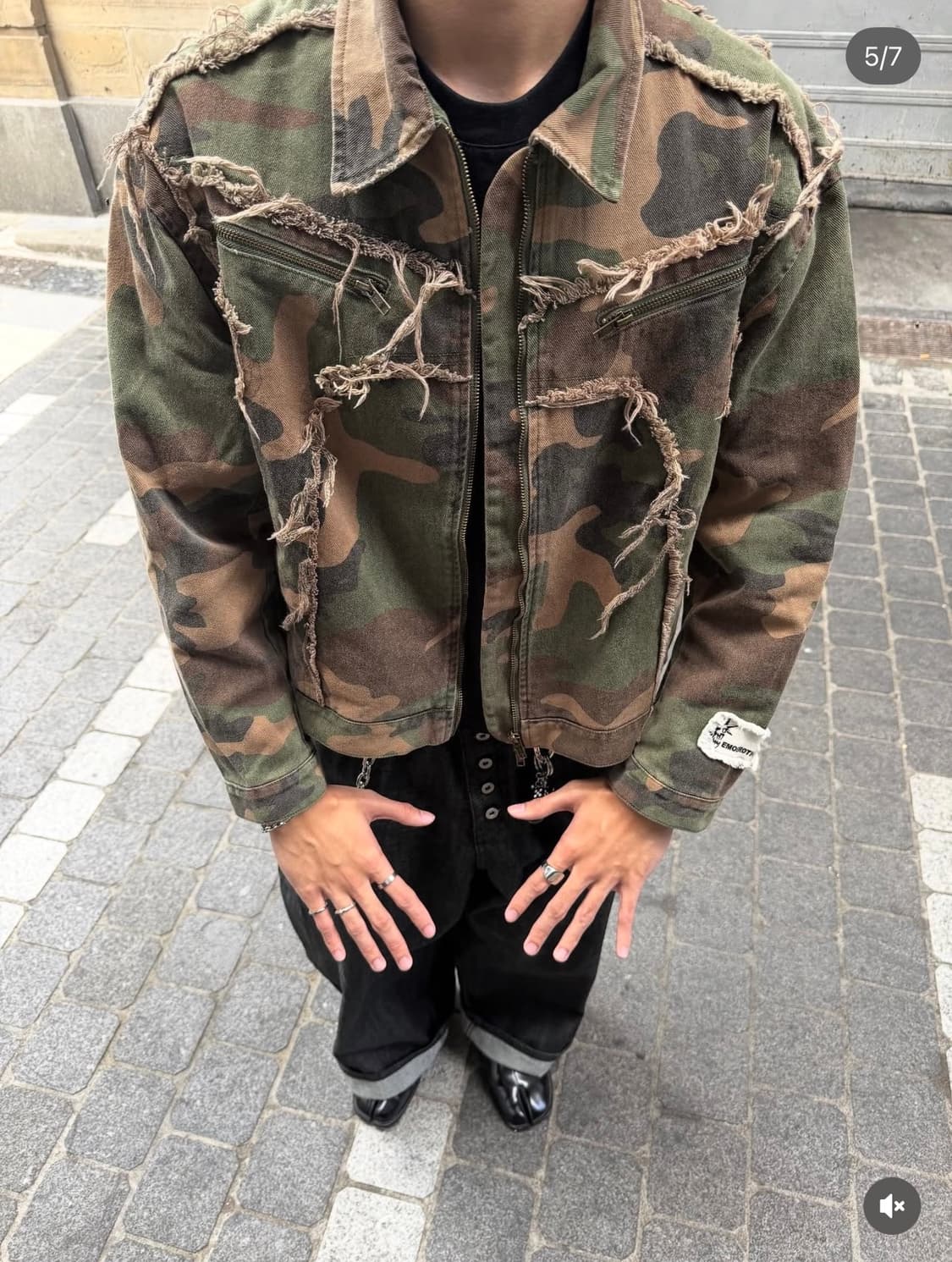 [새제품/M] EMO BROTHER 카모플라쥬 워크 자켓 상품이미지5