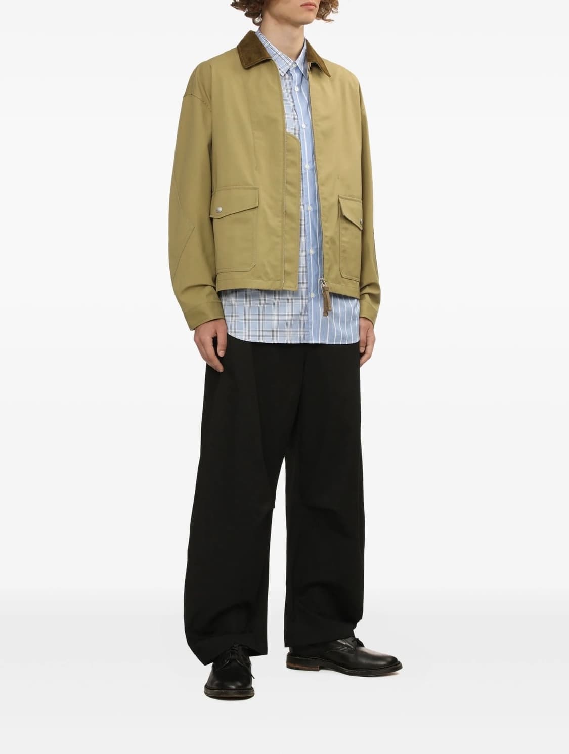 꼼데가르송옴므 25fw 코듀로이칼라 트리플레이어 트러커쟈켓 L 상품이미지2