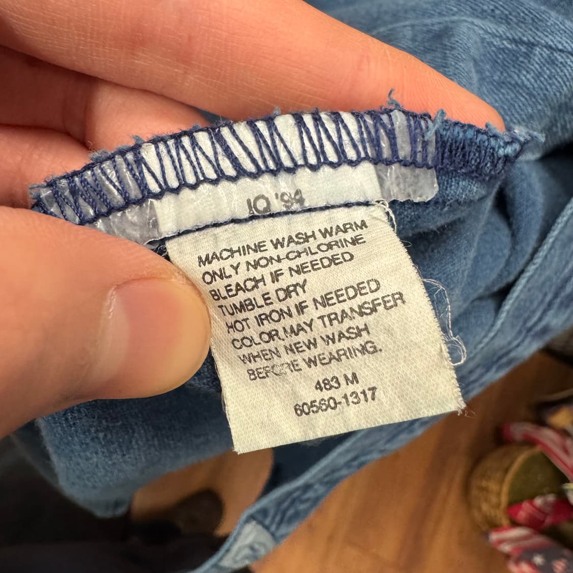 90s 리바이스 데님 셔츠 전면 투포켓 포인트 진청 상품이미지8