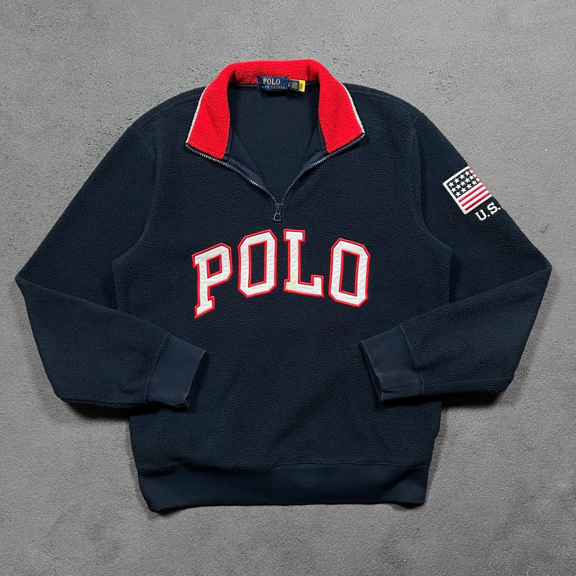 폴로 신형 성조기 하프집업 플리스 상품이미지2