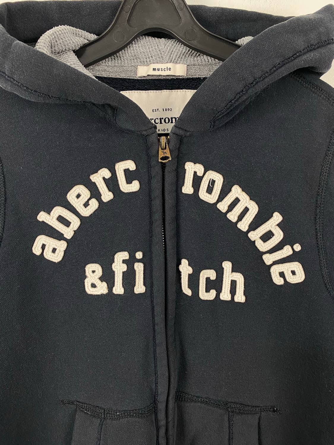 아베크롬비 딥네이비 후드집업 키즈 XL <564> 상품이미지3