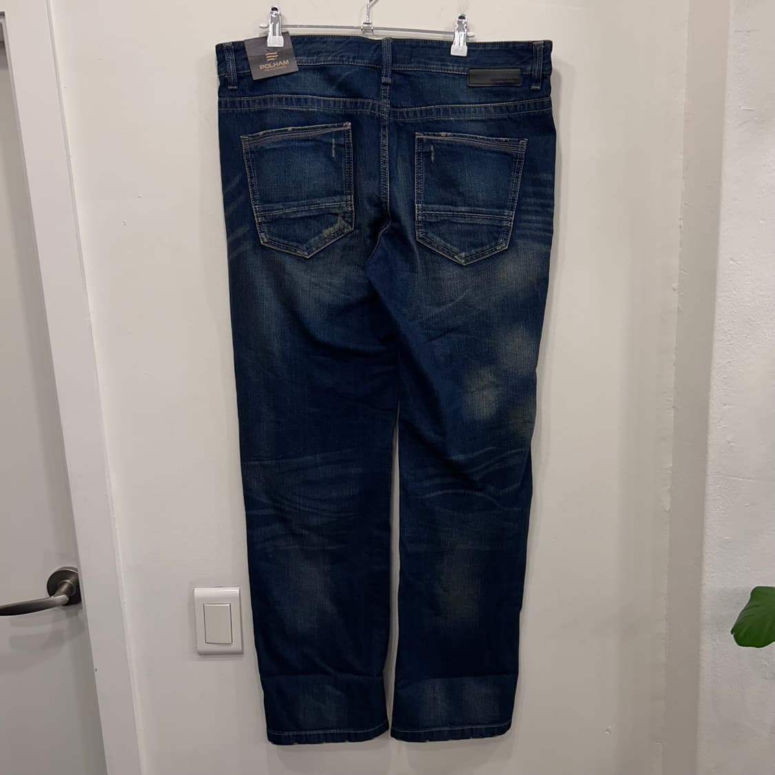 폴햄 와이드핏 샌드워싱 데미지 데님팬츠 상품이미지5