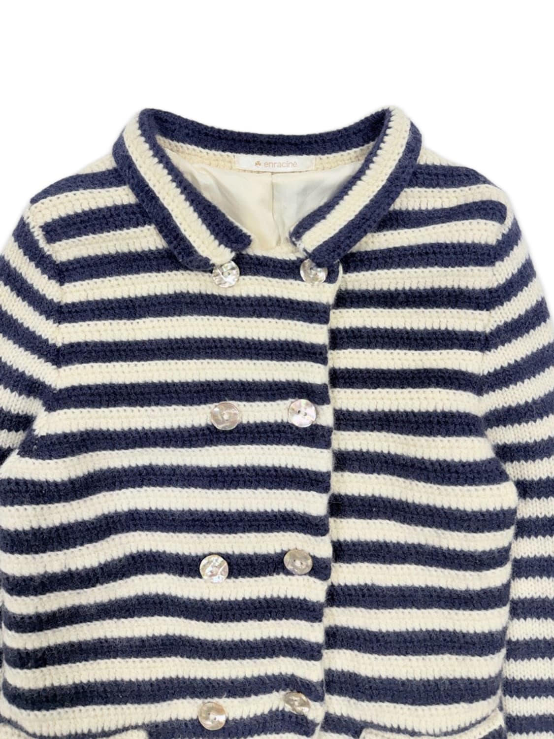 빈티지 스트라이프 모리 니트 더블 자켓 상품이미지3