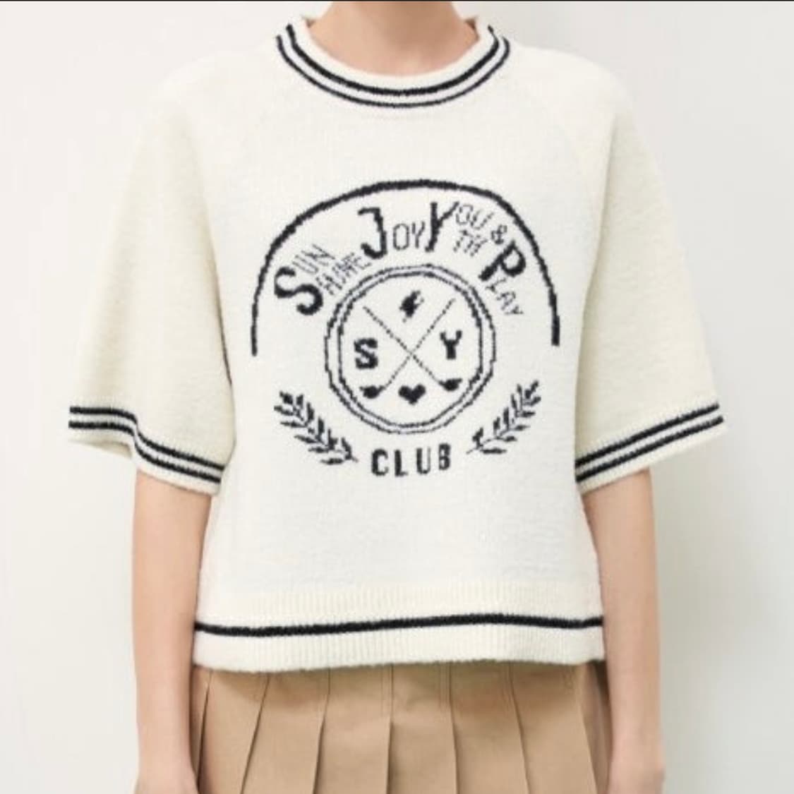 SJYP 하프슬리브 니트 55-66 상품이미지1