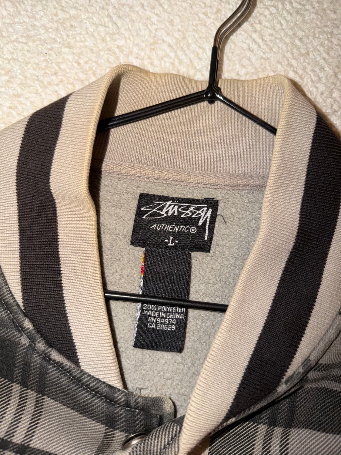 Stussy check cotton varsity jacket 상품이미지2