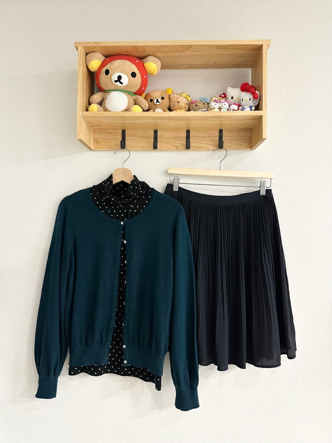 jpn 일본소녀 스즈코 하구미 모리걸 키치 아오이유우 레이어드코디세트 상품이미지1