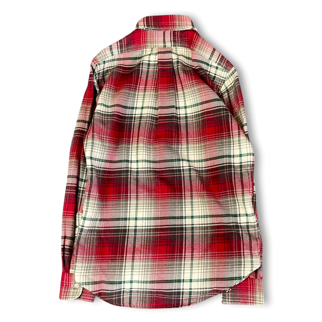 폴로 랄프로렌 레드 그라데이션 체크 긴팔 셔츠 커스텀핏 S 상품이미지3