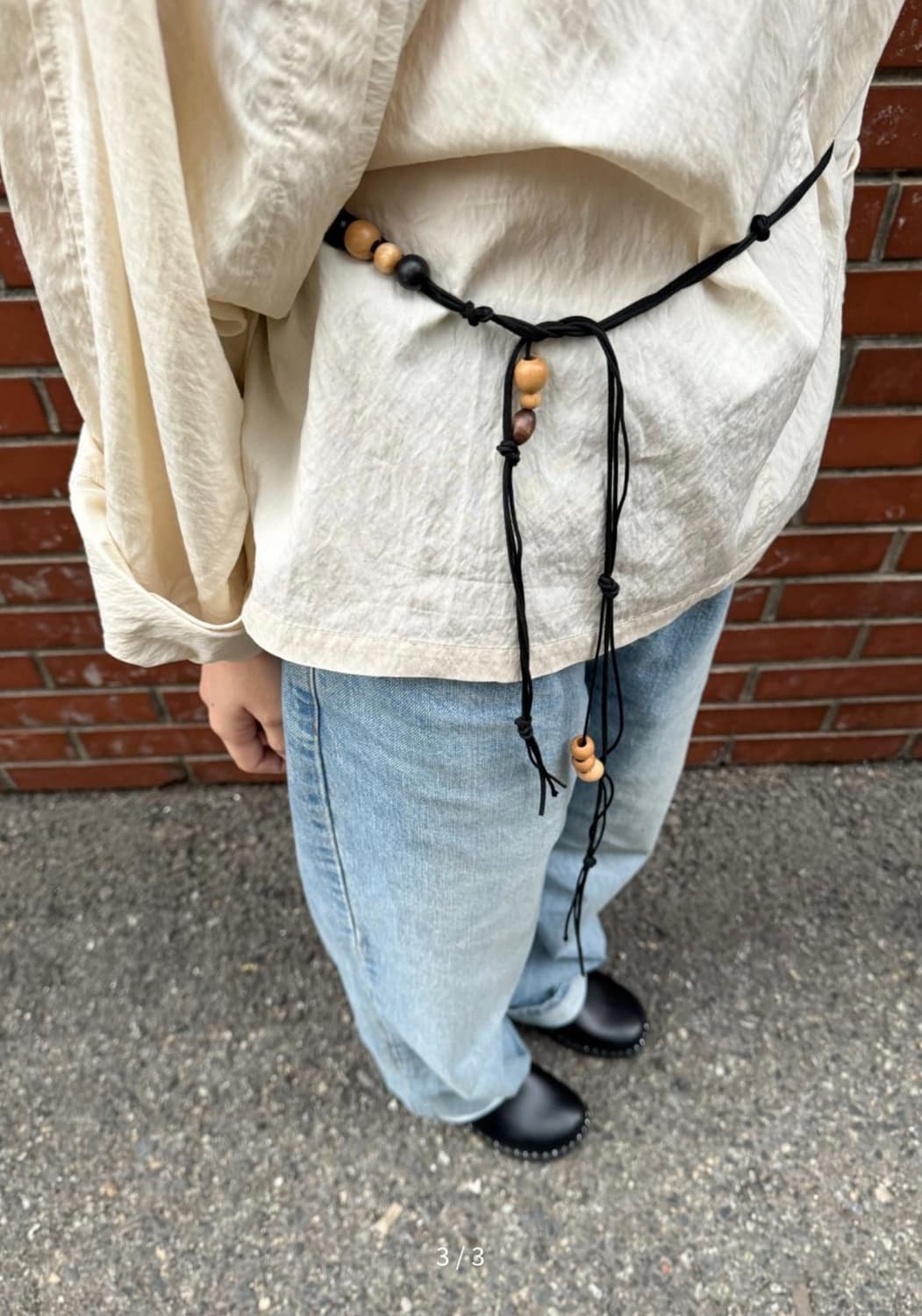 브리즈 아카이브 lump knot belt black 상품이미지3