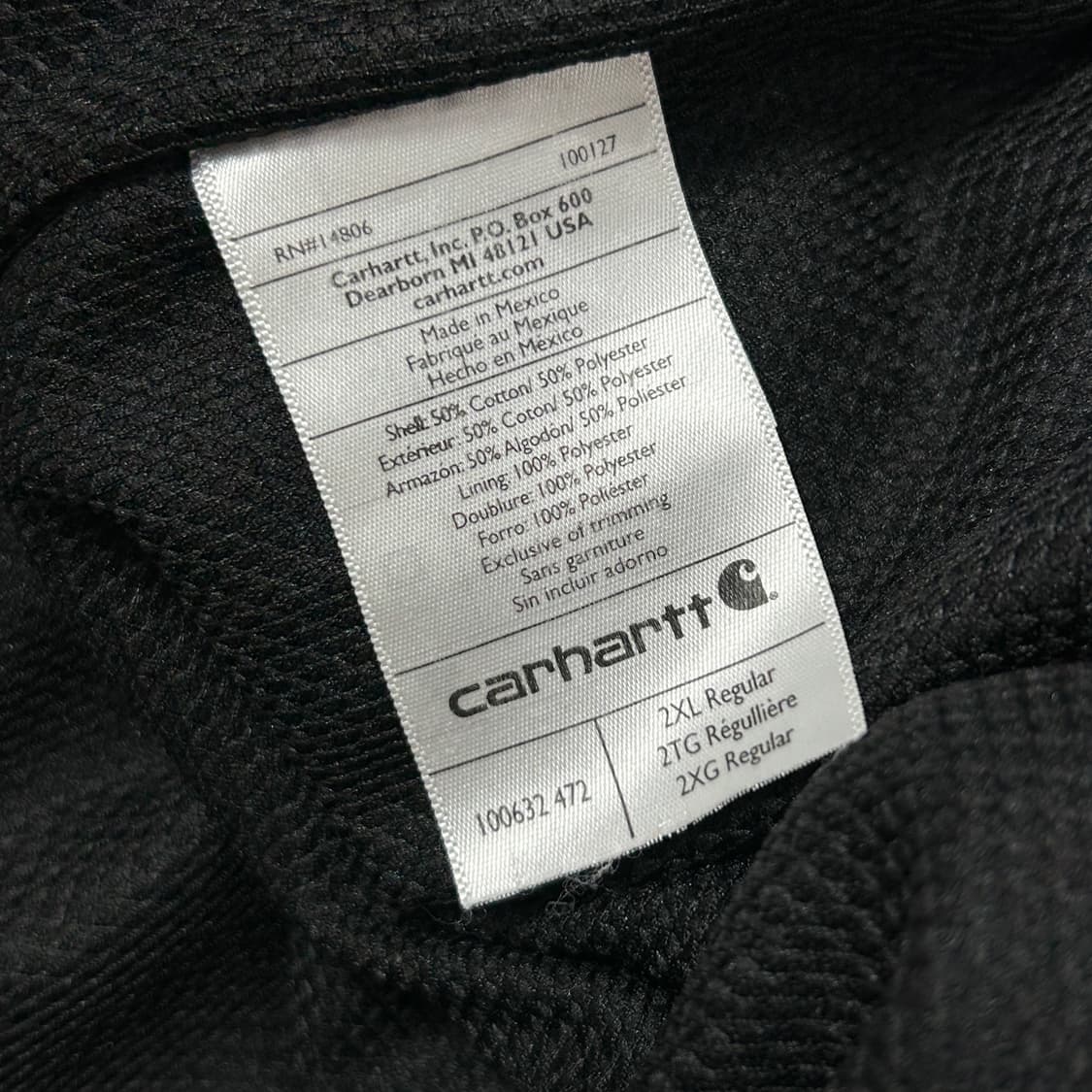 칼하트 써멀 후드집업(2XL) 상품이미지3