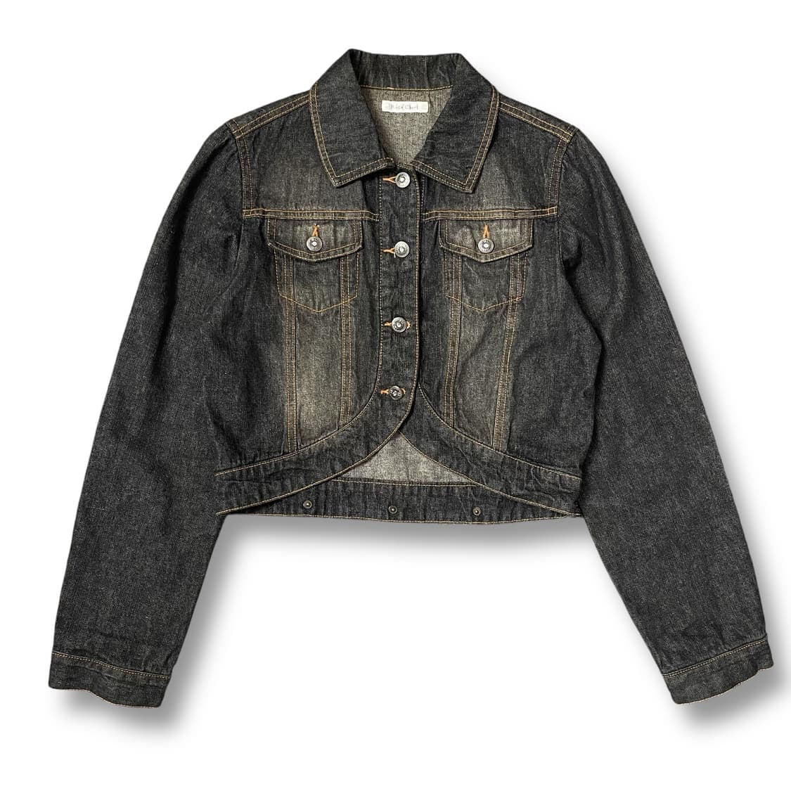 로사체리 흑청 워싱 데님 숏 자켓 L 상품이미지1