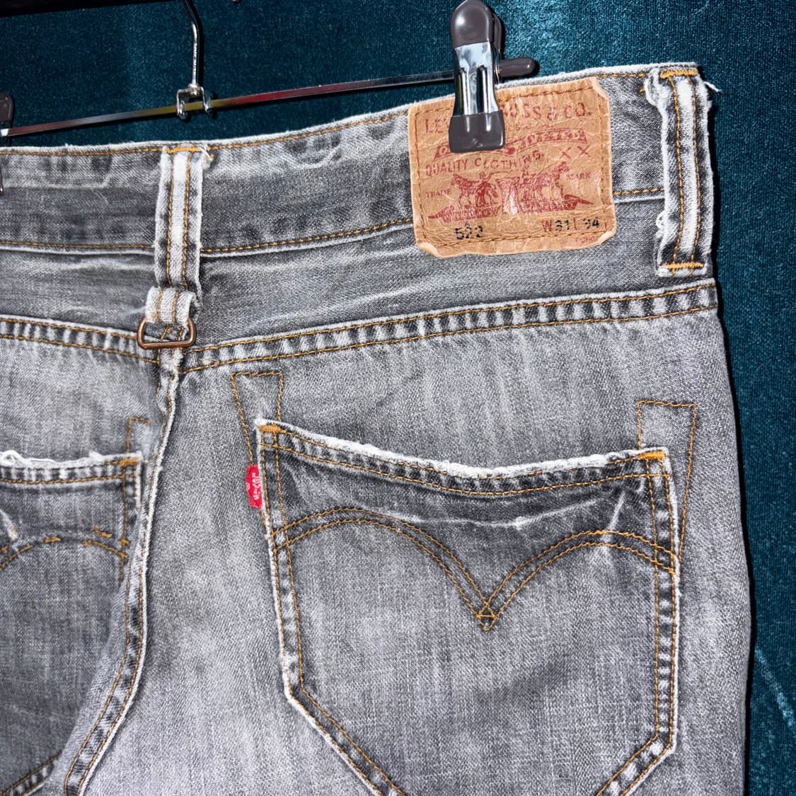 (32) 90s 리바이스 522A 웨스턴 그레이 진 상품이미지4