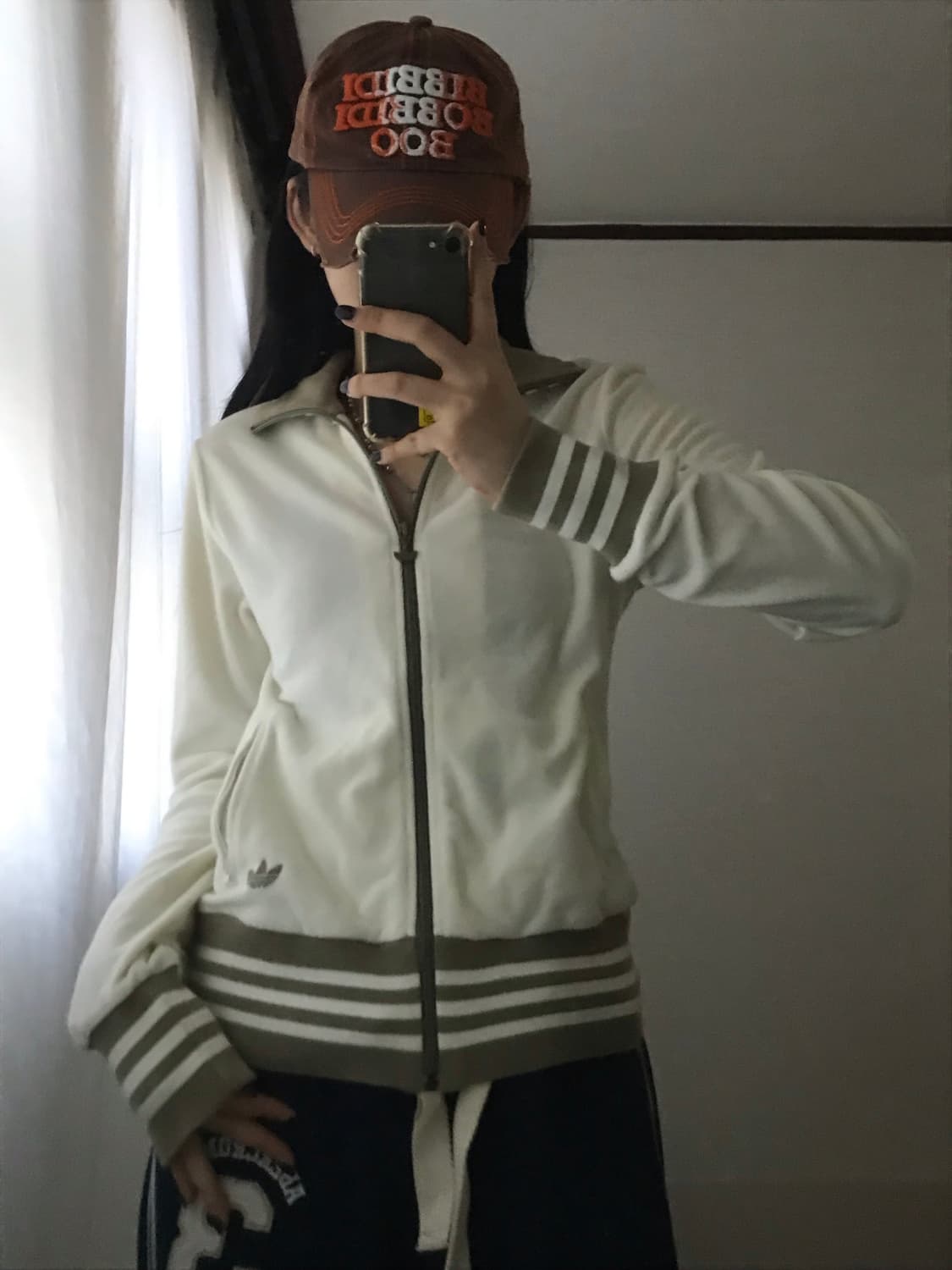 아디다스 크림 카키 테리집업 상품이미지5