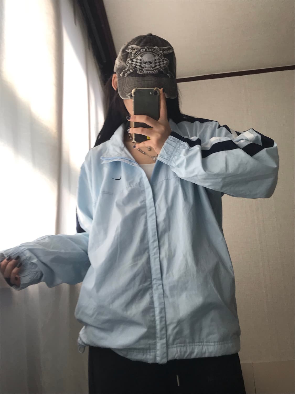 나이키 00s 연하늘 오버핏 바람막이 상품이미지6