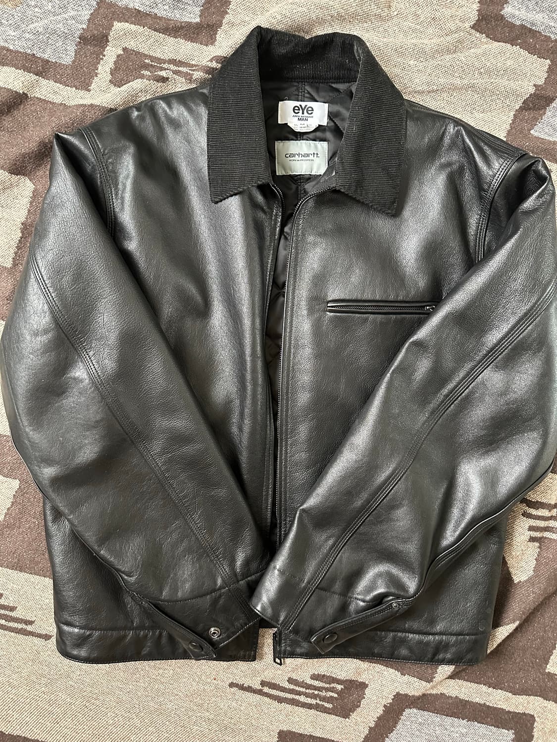 준야와타나베 x  칼하트 레더 자켓 M 사이즈 상품이미지1