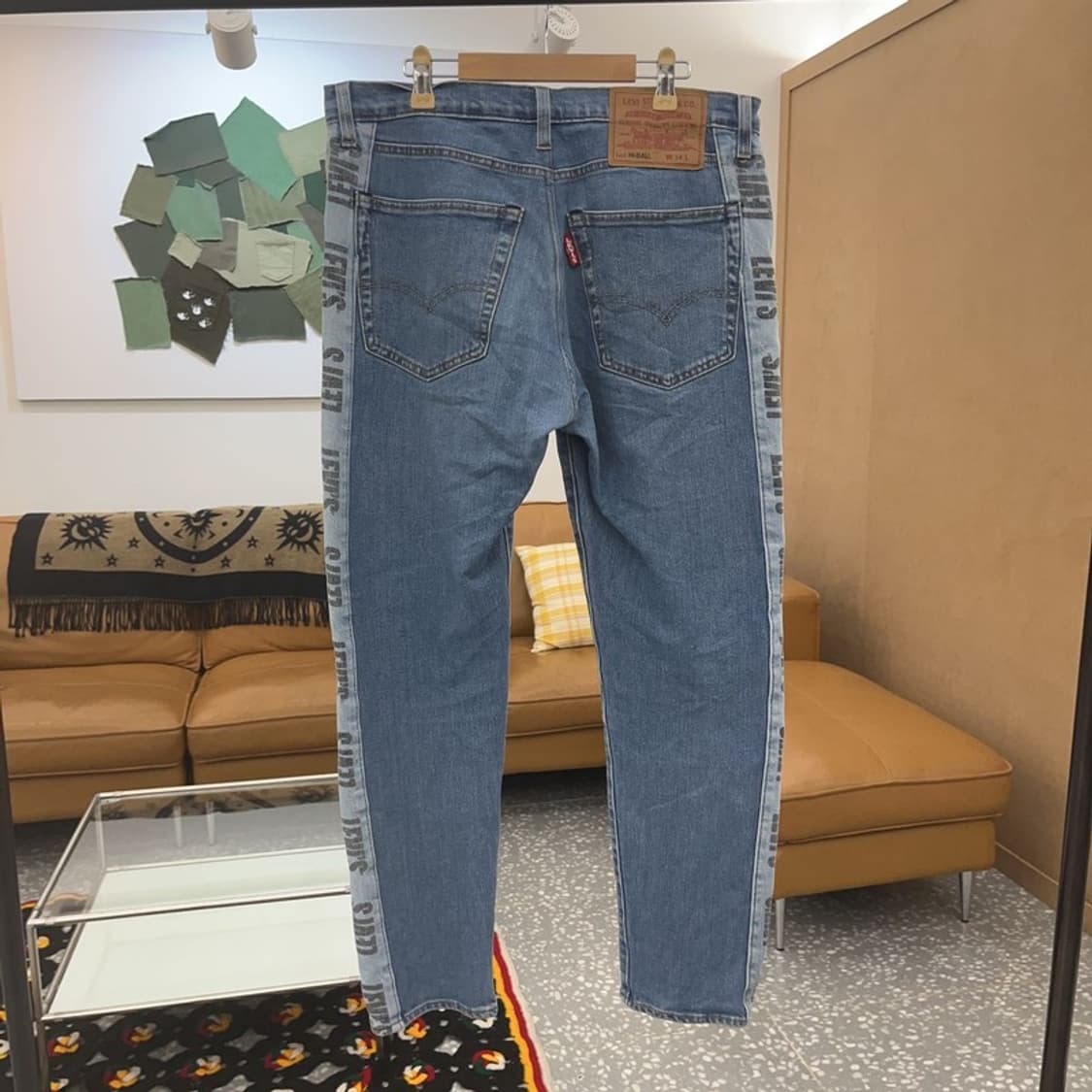 리바이스 HI-BALL 레트로 사이드로고 데님팬츠 34인치 C07143 상품이미지4