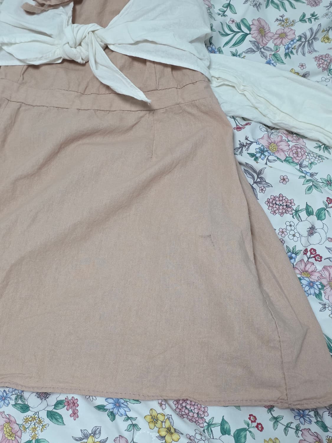 빈티지)페어리계 히메갸루 화이트 핑크 빅리본 원피스셔츠볼레로 코디세트 상품이미지7