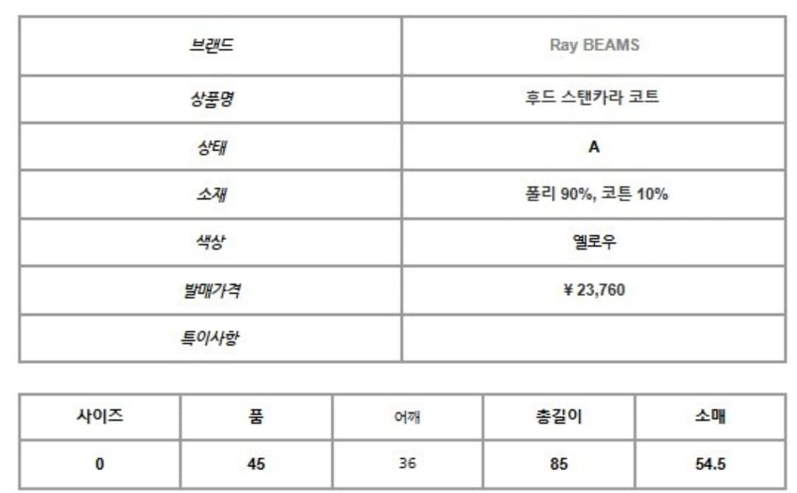 레이빔즈 후드 스탠카라 코트 상품이미지2
