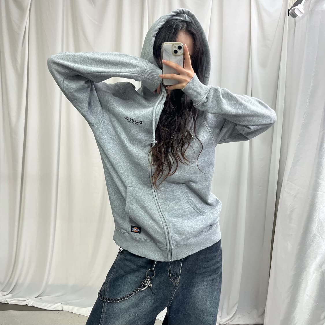 Dickies gray hood zip-up 상품이미지2