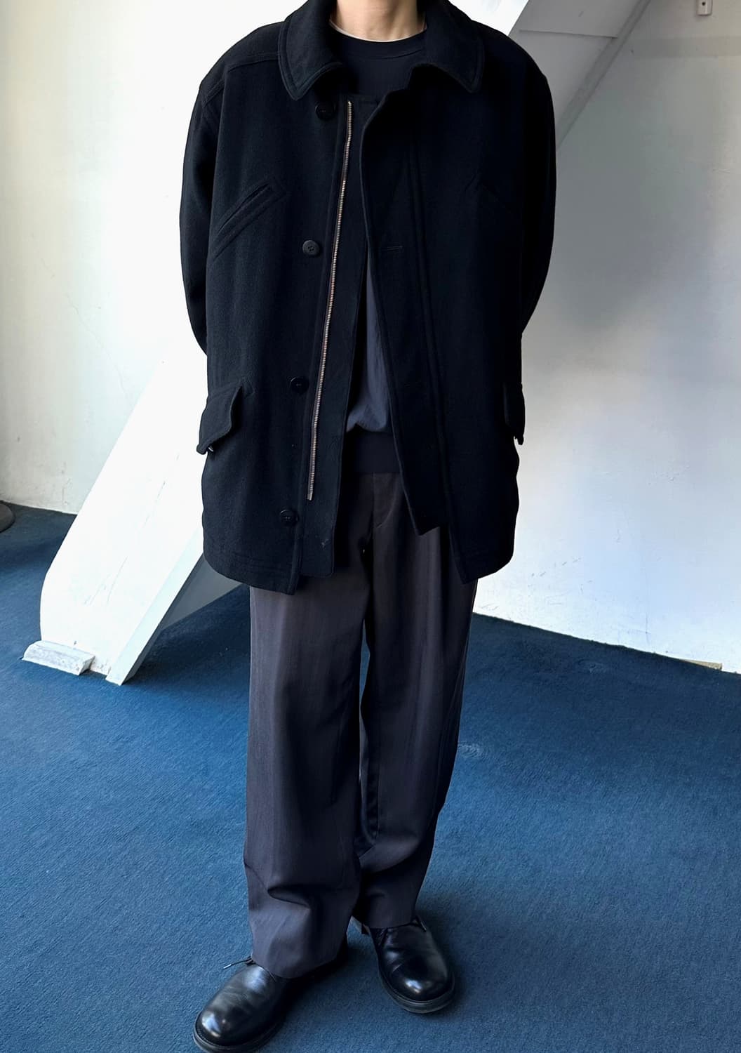 Pure cashmere blend mil design mid coat 상품이미지10