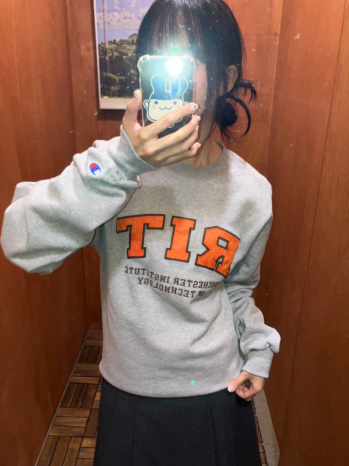 (XS) Champion 챔피온 유니버시티 자수 스웻셔츠 맨투맨 상품이미지1