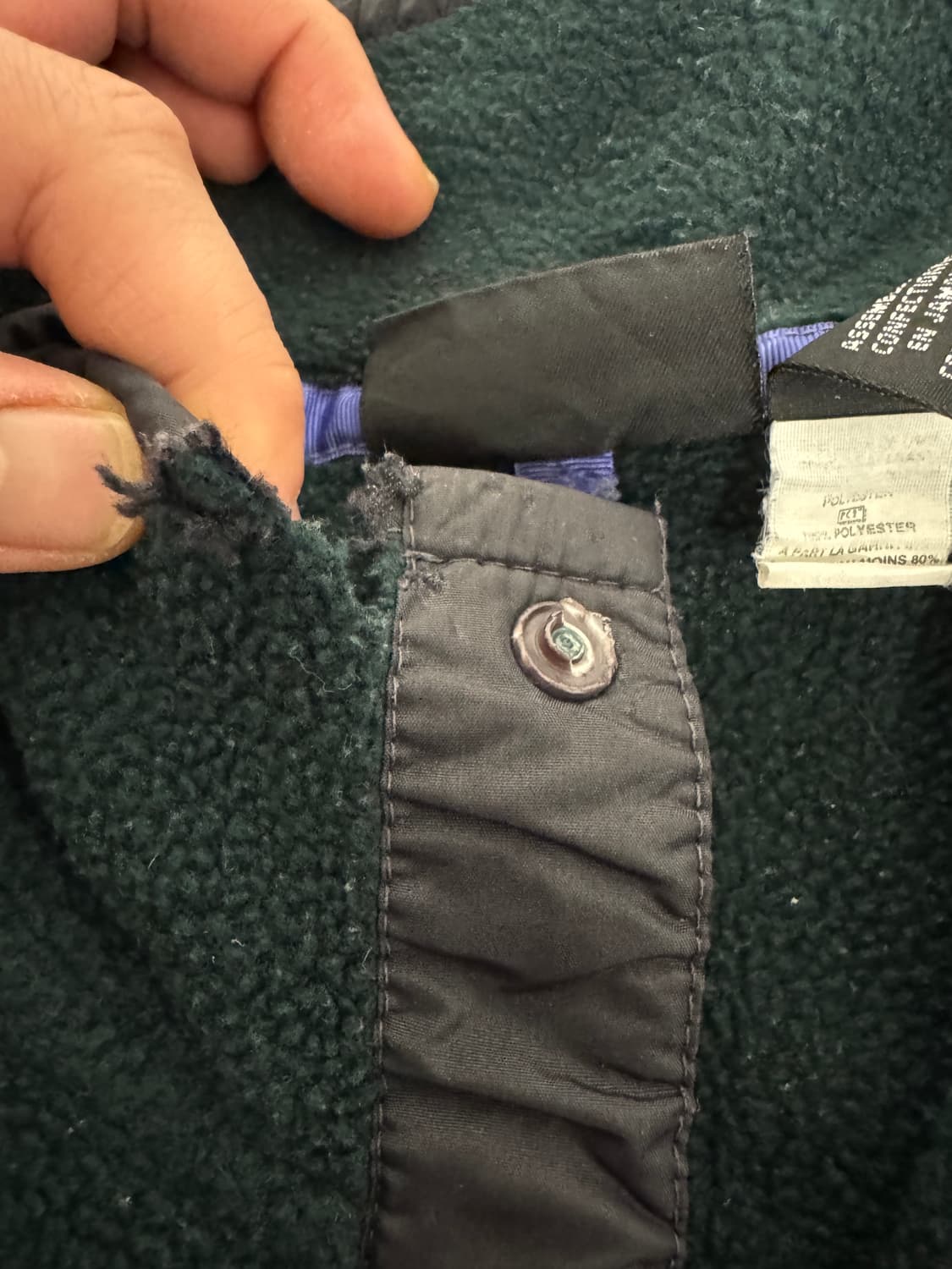 파타고니아 신칠라 스냅 티 풀 오버 다크 그린 메이드 인 자메이카 상품이미지9