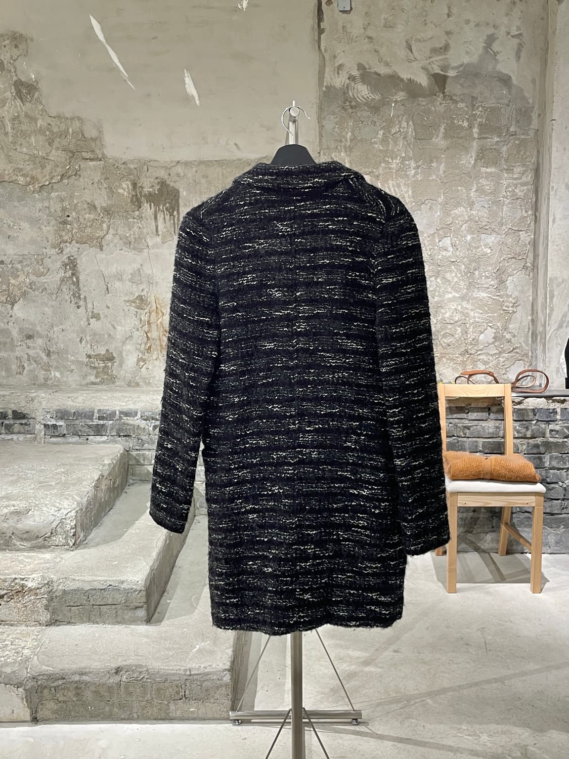 이자벨 마랑 에뚜왈 차콜 스트라이프 체스넛 버튼 알파카 울 자켓 상품이미지6