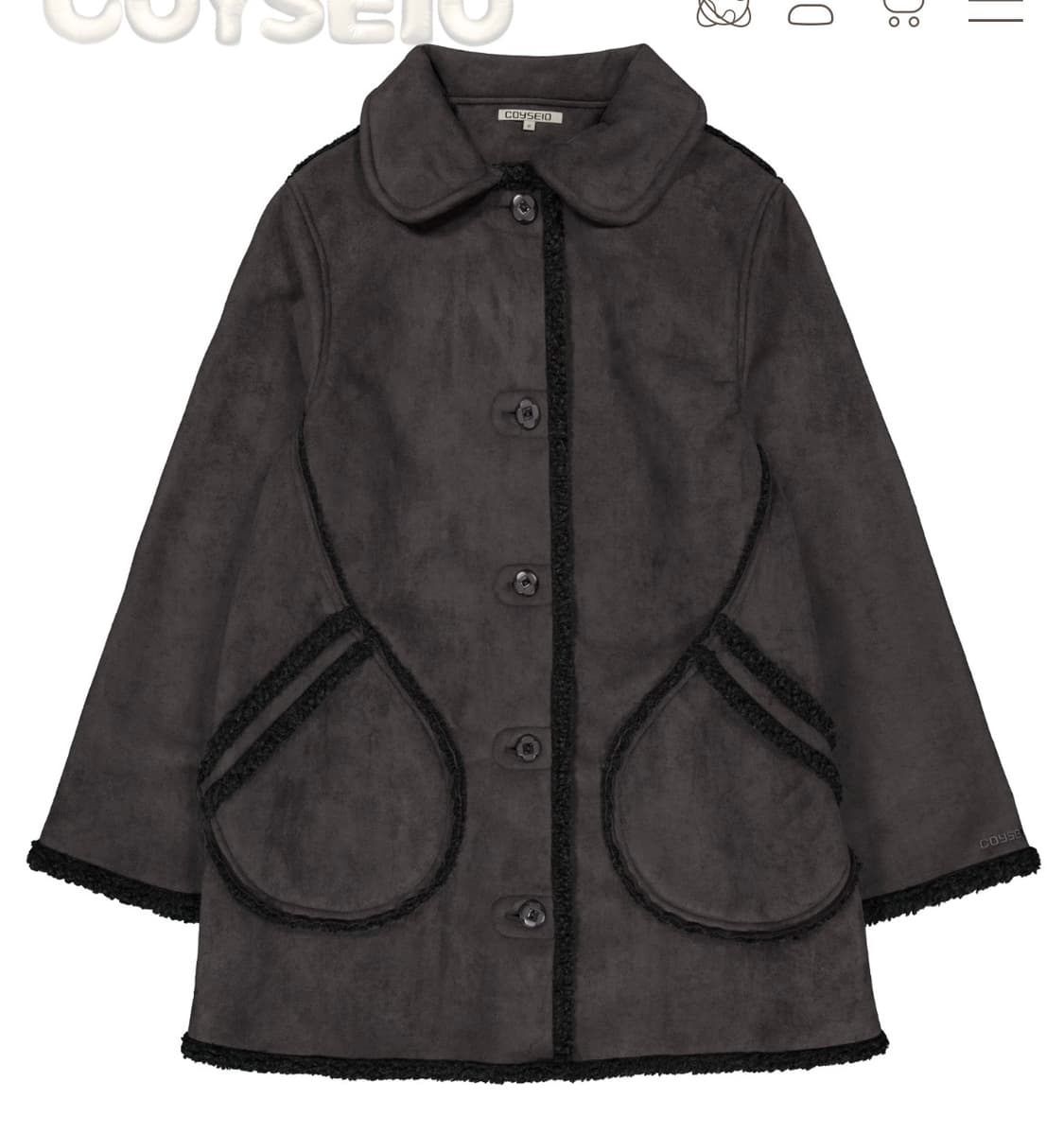 ROUND COLLAR SUEDE JACKET 카라 스웨이드 자켓 상품이미지1