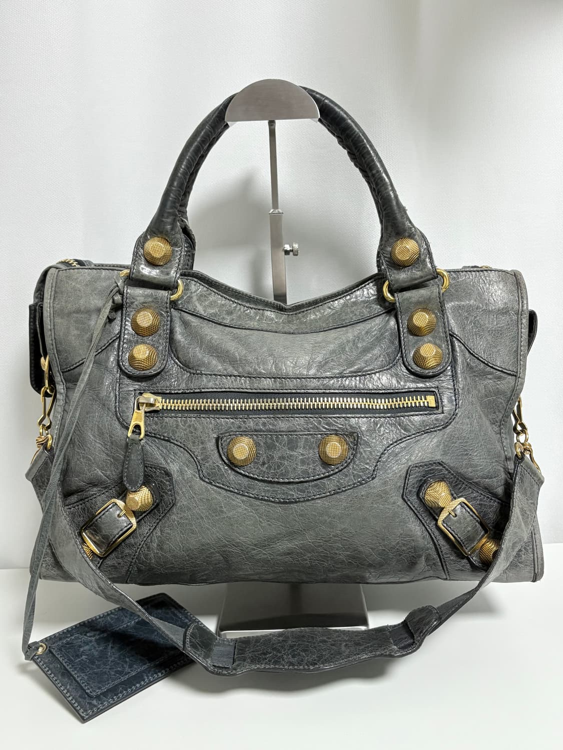 발렌시아가 자이언트 모터 시티백 그레이 상품이미지1