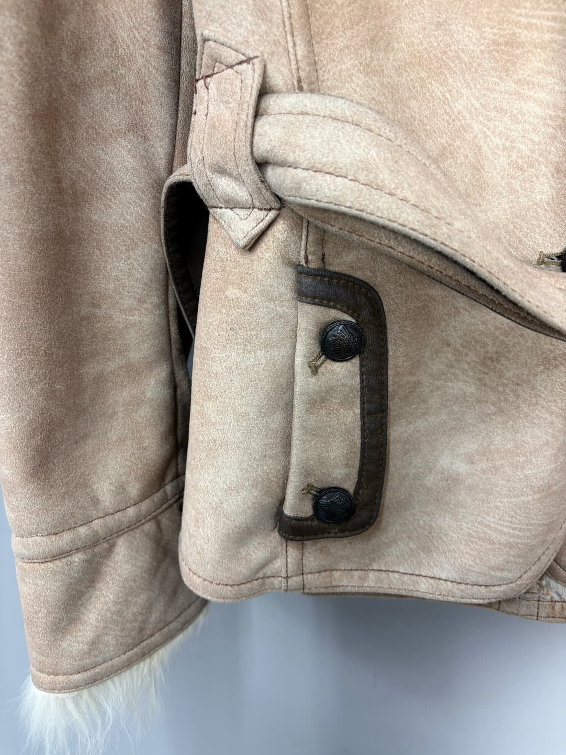 REIZ XXI  퍼 트리밍 스웨이드 무스탕 자켓 A3567 상품이미지3