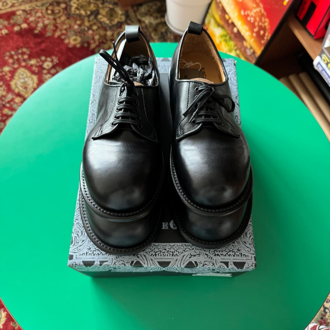 꼼데가르송 옴므플러스 24ss 더블풋티드 더비 블랙 280 상품이미지4