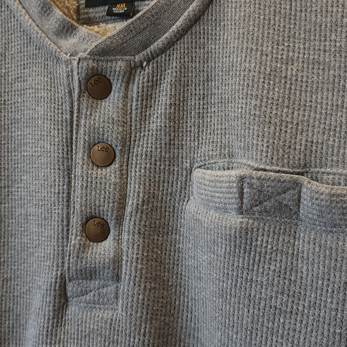 Lee 양털 맨투맨 쉐르파 헨리넥 스웻셔츠 빅사이즈 맨투맨 xxl 상품이미지4