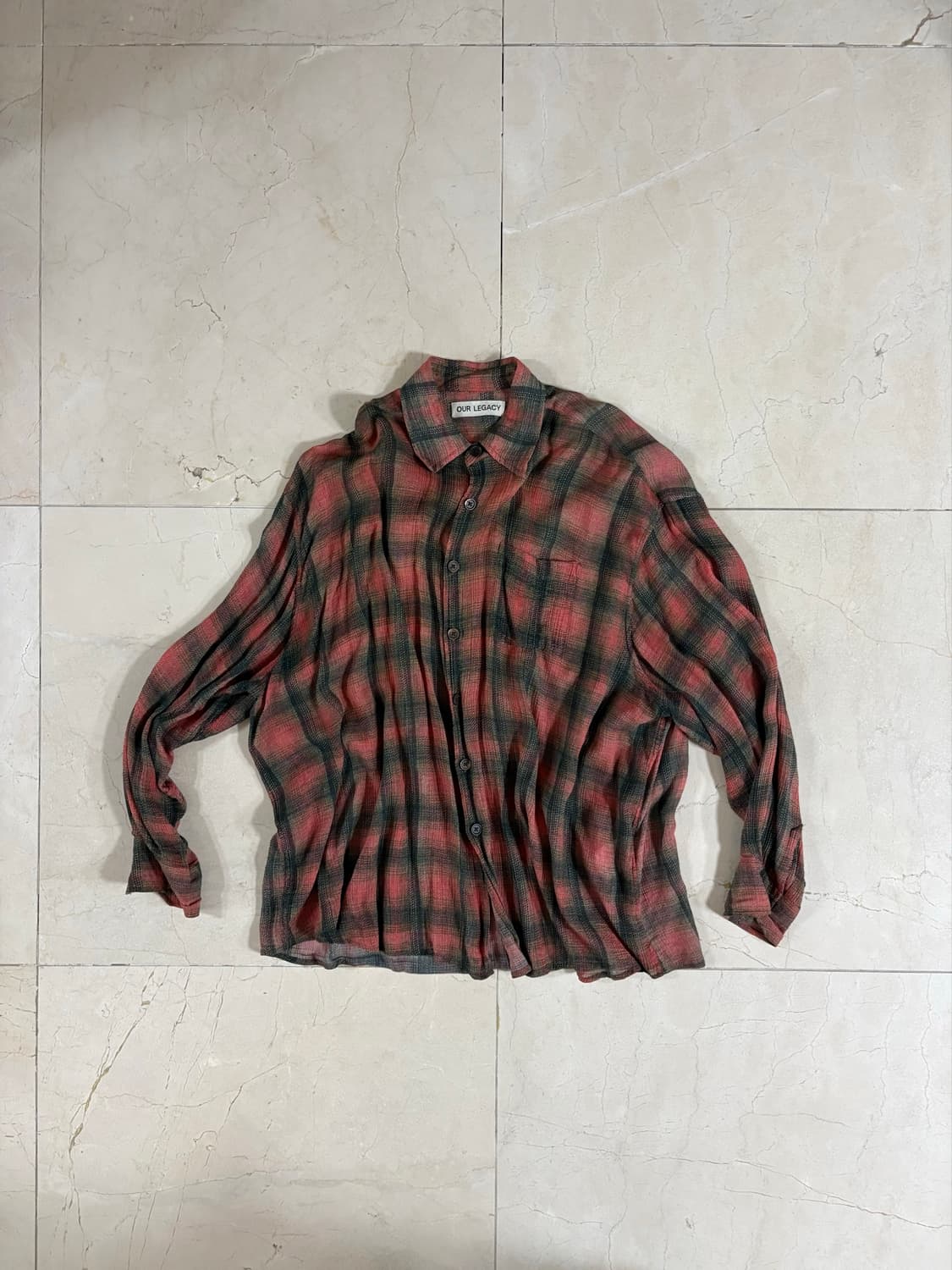 Our Legacy Borrowed Shirt Lumbercheck 상품이미지1