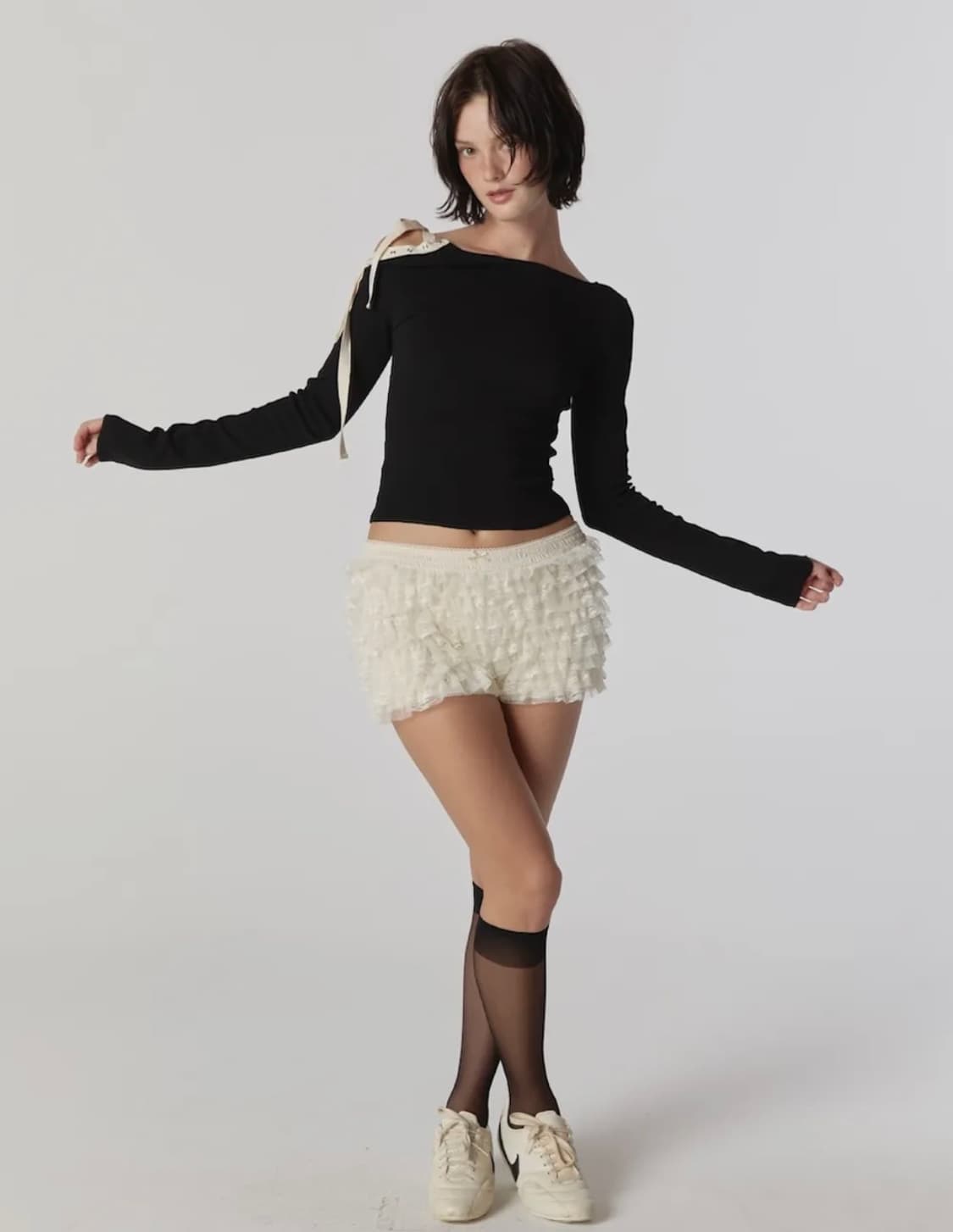 glowny POLLY LACE BLOOMER SHORTS (IVORY) 상품이미지2