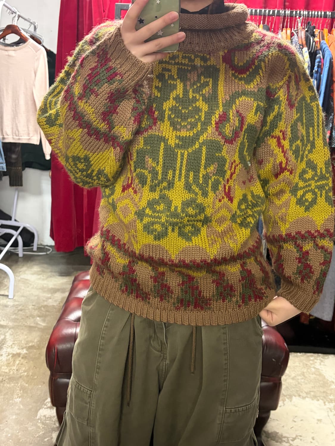  wool 100% vintage 니트  울 100% 상품이미지1