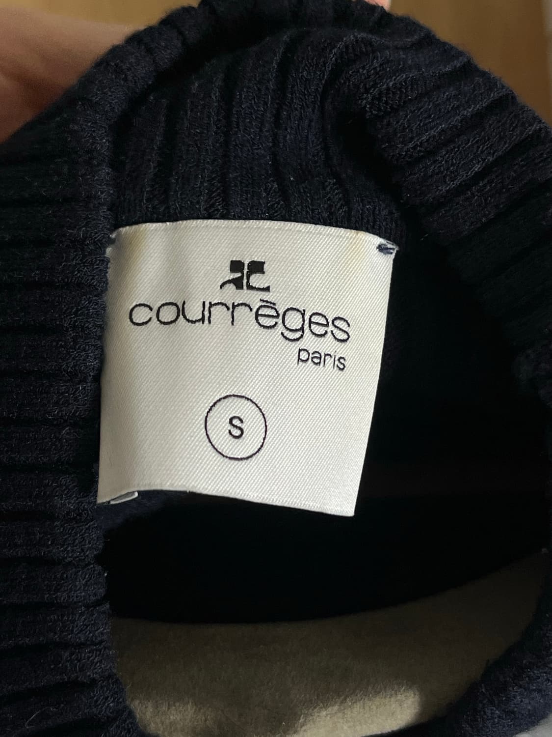 Courreges ribbed knit top navy 상품이미지5