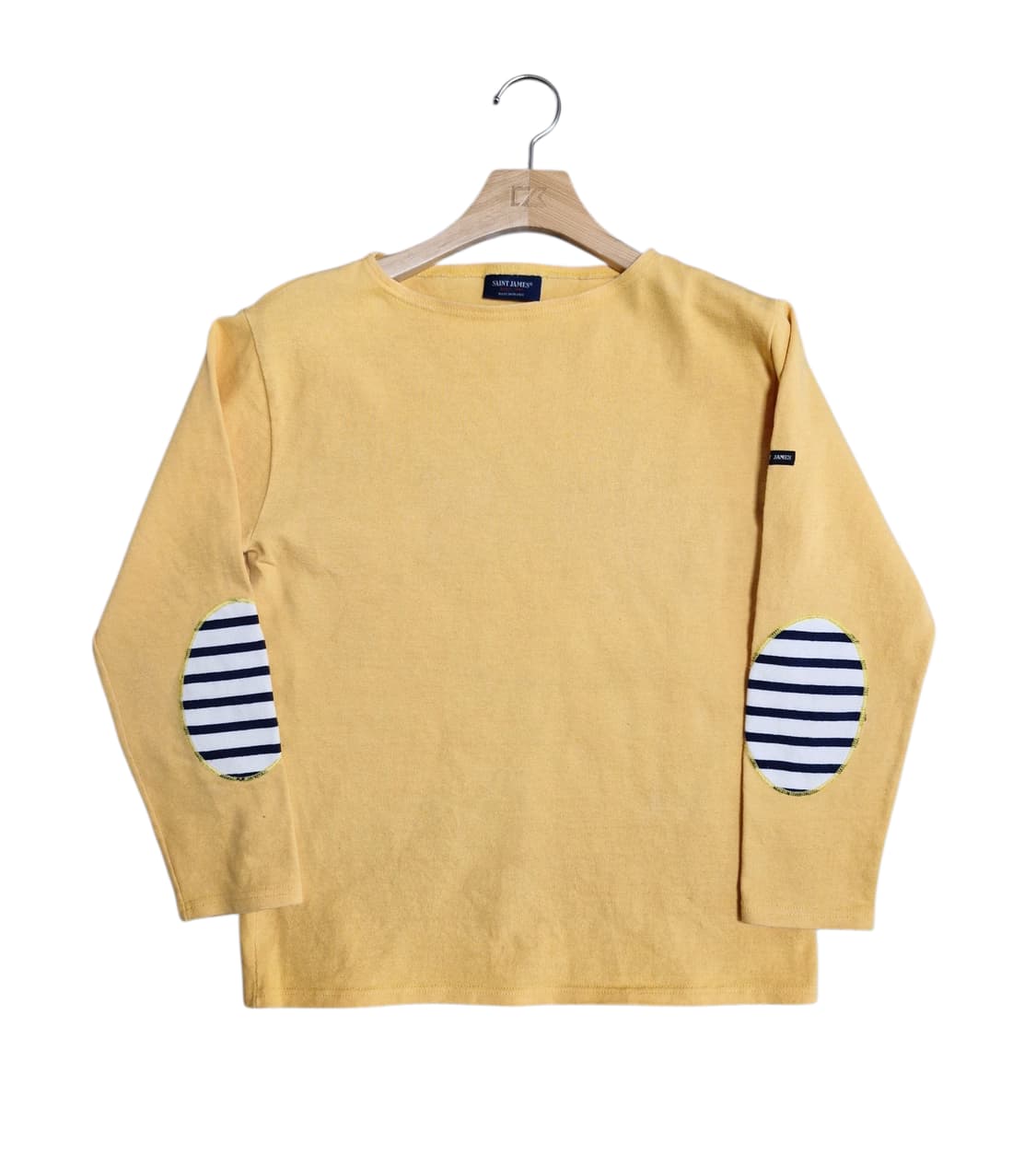여성 세인트 제임스 엘보패치 티셔츠 옐로 3사이즈 상품이미지2
