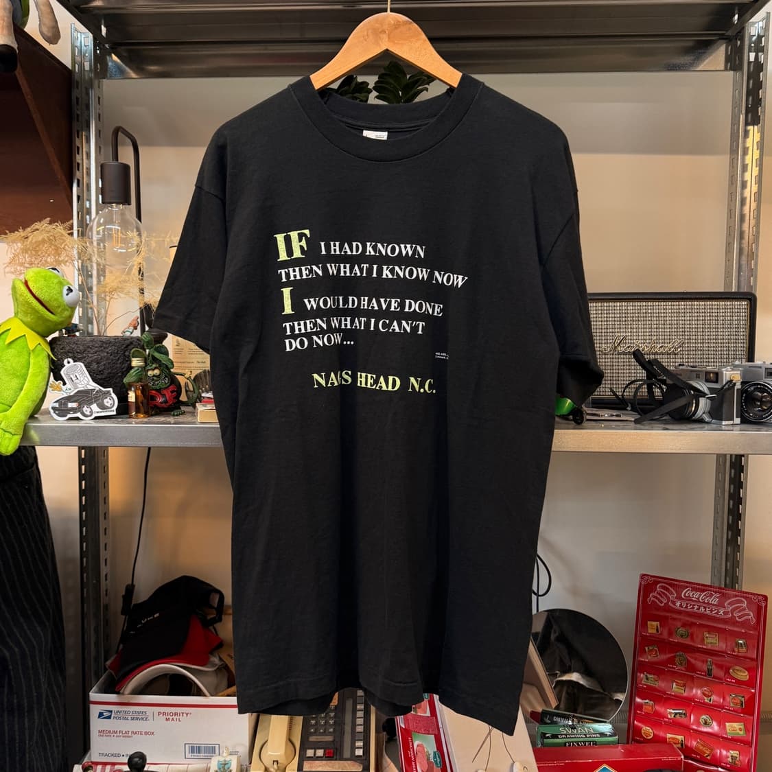 90S 미국빈티지 빈티지 티셔츠 싱글스티치 메세지 M L 상품이미지1