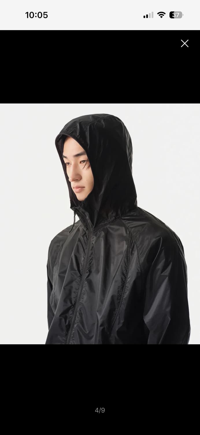 25SS 무신사스탠다드 시티 레저 에어웨이트 시어 윈드브레이커 재킷 블랙 상품이미지2