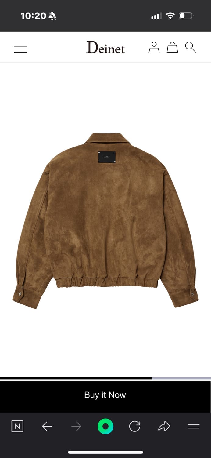 다이닛 스웨이드 봄버 점퍼 브라운 새상품 상품이미지2