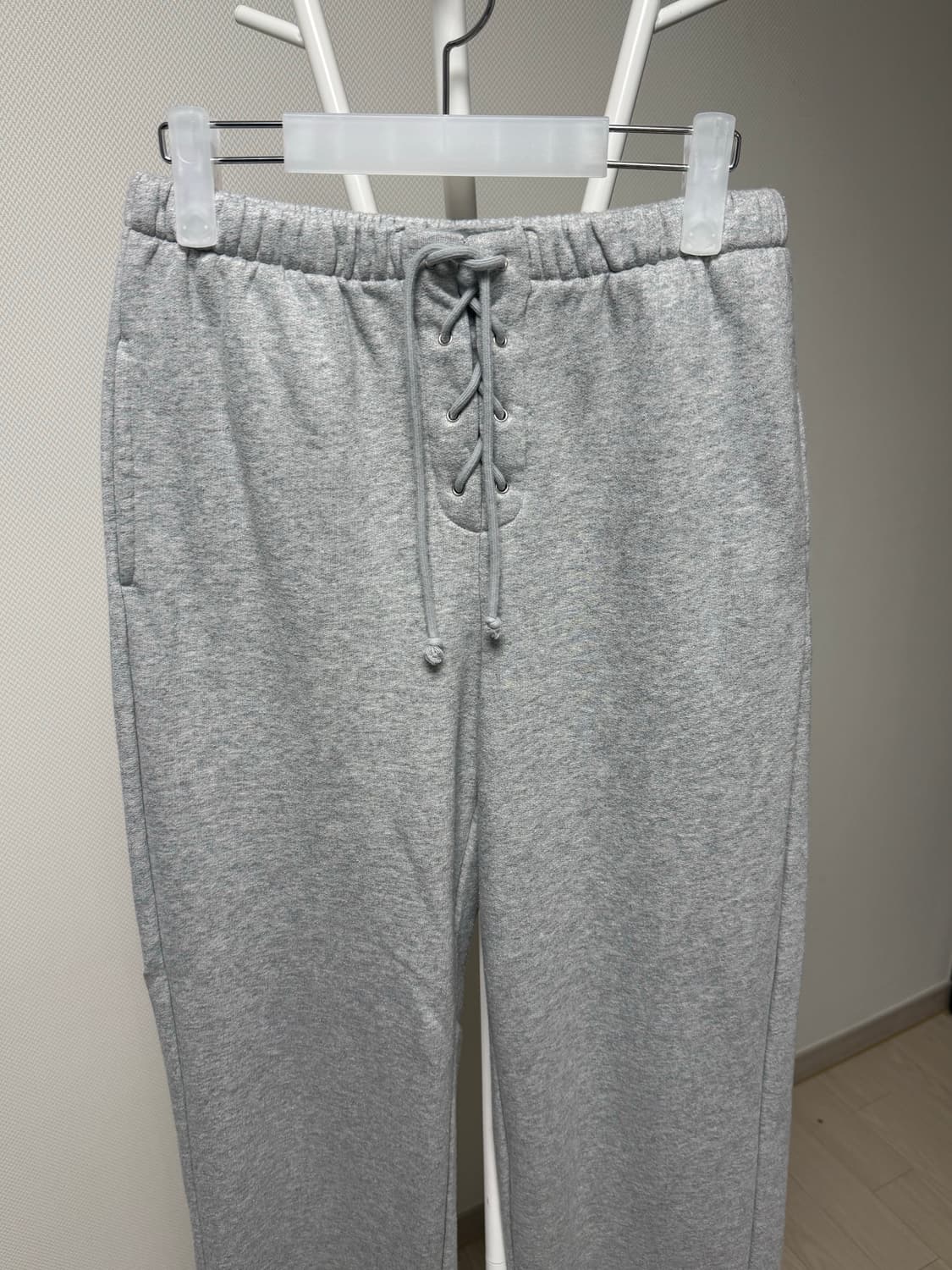 OPEN YY 레이스업 라운지 팬츠 그레이 m 상품이미지4