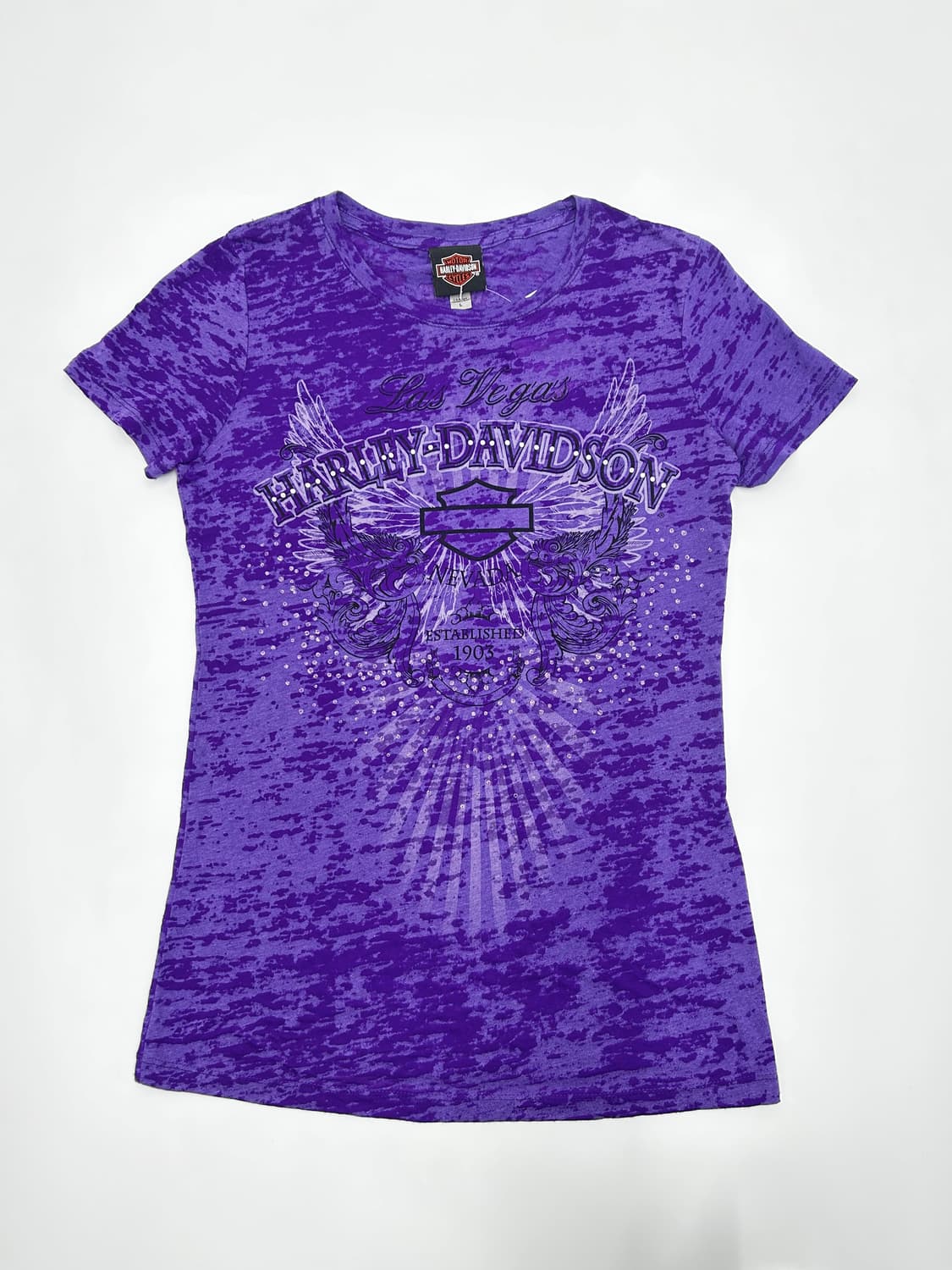 할리데이비슨 라스베가스테마 타이다이 우먼 반팔티 상품이미지1